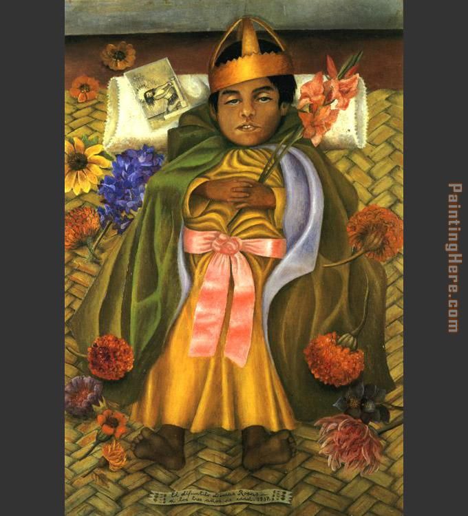 The Deceased Dimas painting - Frida Kahlo The Deceased Dimas art painting